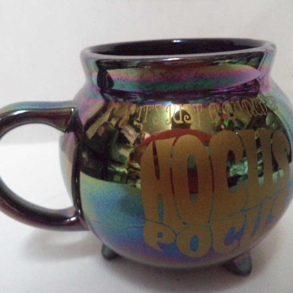 Disney Hocus Pocus Iridescent Cauldron Mug Cup footed 12 ounces NEW NWT - Picture 4 of 8